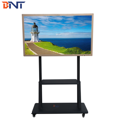 170CMの高さ移動式TVは横の設計の黒い色を立てる