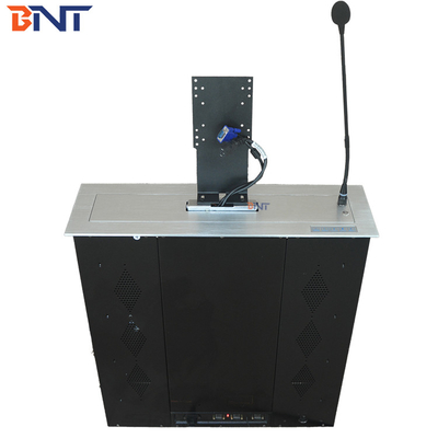 BNTは可聴周波スクリーンの上昇の机のモニターの上昇の会議システムの協議装置LCDのモニターの上昇にモーターを備えた