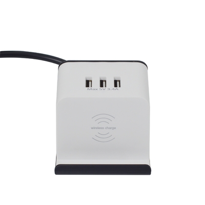 ユニバーサルUSBAC電源グロメットソケット オフィス家具ABS卓上ソケット3USB出力ポート1.5mケーブル10A/16A