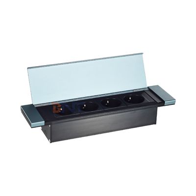 埋め込みフリップカバーデザイン デスクトップソケット 電源、4つのEU ACコンセント付き
