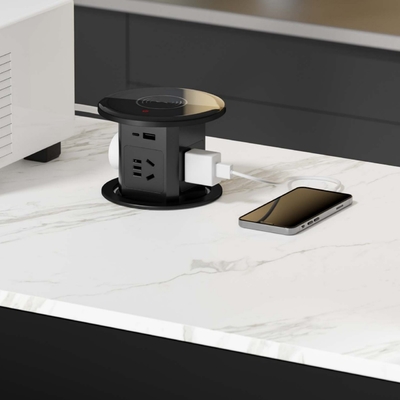 防水 電気電源ソケット アウト口 ユニバーサルプラグ インテリジェント キッチン ポップアップソケット 上部無線充電器