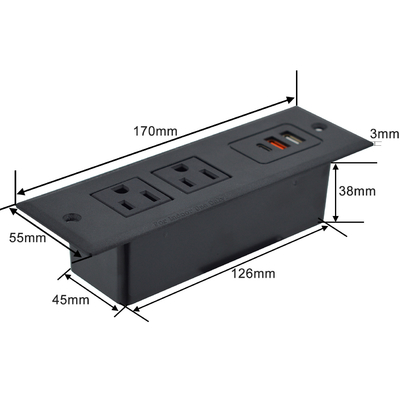 OEM/ODM オフィスの多機能ソファソケット テーブルソケット US電源ソケットUSBA+Cポート