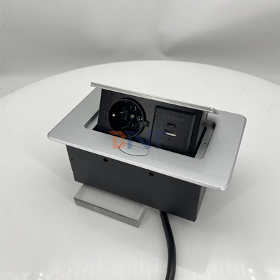 埋め込み デスクトップ ソーケット ポップアップ 插座 USB A+C 電源充電プラグ オフィステーブルに適しています