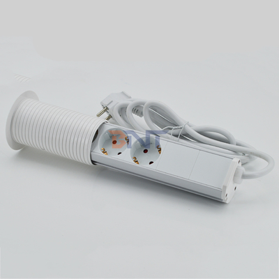 IP44 6cm 白色 キッチン垂直塔電源出口 USB充電