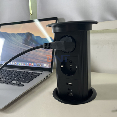 電気 スマート インテリジェント リフティング モーター付き ポップアップ デスク 電力ソケット 会議テーブル キッチン 電力ソケット ストック