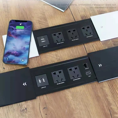 新しいスタイル デスクトップ スリップカバー パワー スライディングソケット 10A 電流付き 無線充電器