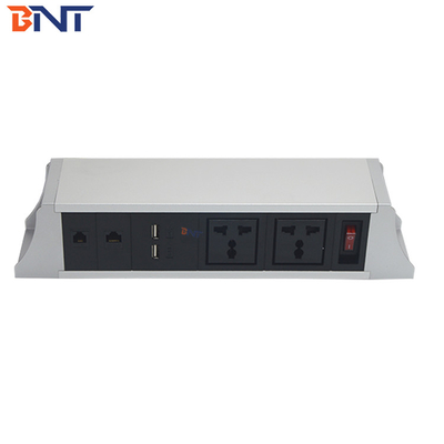 OEM/ODM BNT 電源ソケット アルミ合金 テーブルの下に吊るし,英国,アメリカ,EU,AU,SA プラグ 規格 10A/13A/16A 電流