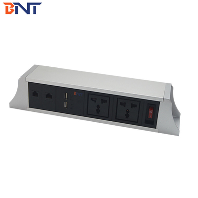 OEM/ODM BNT 電源ソケット アルミ合金 テーブルの下に吊るし,英国,アメリカ,EU,AU,SA プラグ 規格 10A/13A/16A 電流