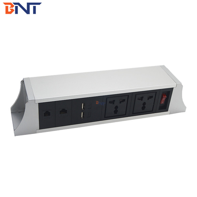 OEM/ODM BNT 電源ソケット アルミ合金 テーブルの下に吊るし,英国,アメリカ,EU,AU,SA プラグ 規格 10A/13A/16A 電流