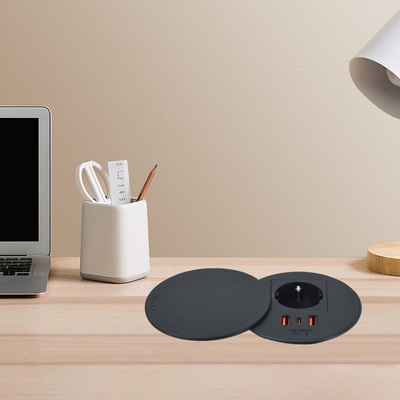 オフィス家具 ローング EU電源出力 & 2 usb a+ 1c ソファー用コーヒーテーブル充電ステーション