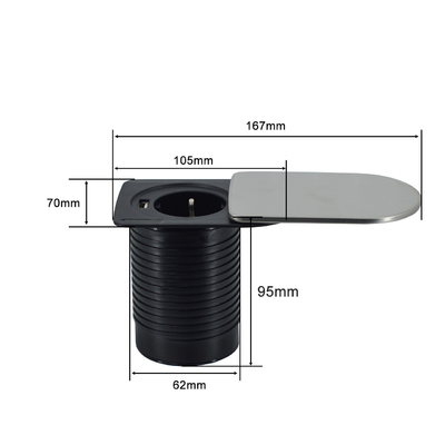 ミニソケット デスクトップオフィス家具の下に隠された テーブル 1 EU 1 USB A 充電器