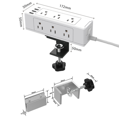 ボエンテ 多機能電源プラグ テーブルクランプ マウント アウトプット / 移動式 デスクソケット テーブルソケットのマウント