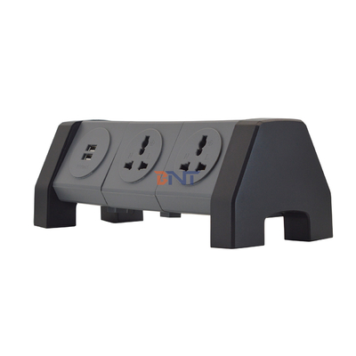 OEM/ODM ユニバーサル パワー エクステンション コード タワーソケット 2 USB 充電ソケット デスク用 超電圧保護