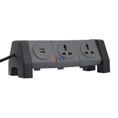 OEM/ODM ユニバーサル パワー エクステンション コード タワーソケット 2 USB 充電ソケット デスク用 超電圧保護