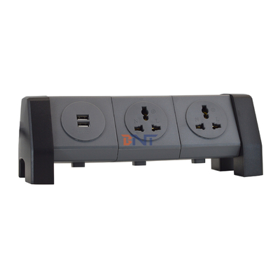 OEM/ODM ユニバーサル パワー エクステンション コード タワーソケット 2 USB 充電ソケット デスク用 超電圧保護
