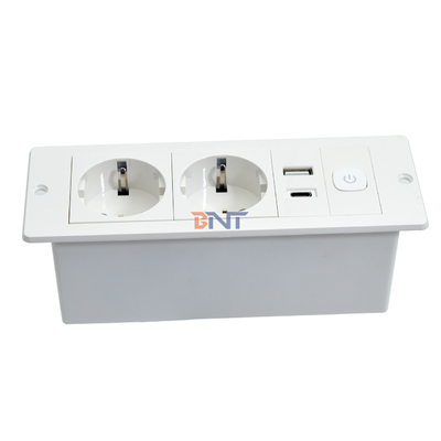 OEM/ODM ABS EU 標準 5V 2.1A パワー USB A+C 充電ソケット 内蔵 デスク/ソファー ホテル/バー/会議室の出口