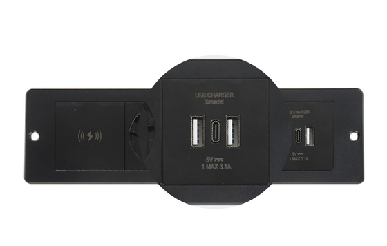ホットセール 内蔵 3EU 標準電源 無線充電ソケット 5A 定電電源 デスク/ソファー/ホテル/バー/会議室のプラグS
