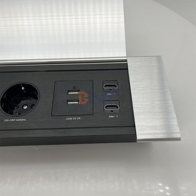 USBとスライディングカバーの多機能電源ソケット - オフィスデスクとワークステーションに最適