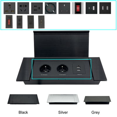 オフィス家具 2 fr 電源プラグ 水力会議テーブル ポップアップ 組み込み デスクトップ 電気 ポップアップ 插座