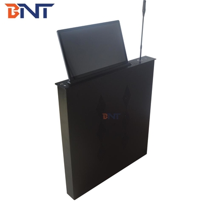スリム会議台式LCD/LEDモニター マイク付きモーター式リフト