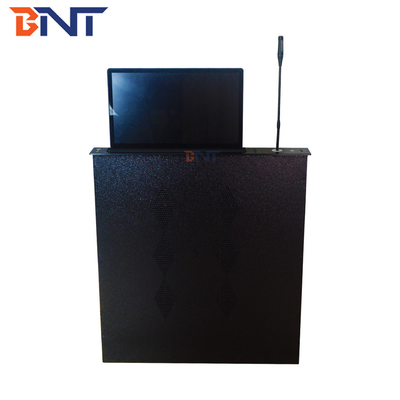 スリム会議台式LCD/LEDモニター マイク付きモーター式リフト