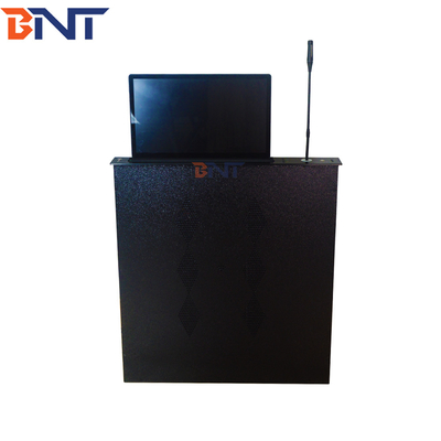 スリム会議台式LCD/LEDモニター マイク付きモーター式リフト