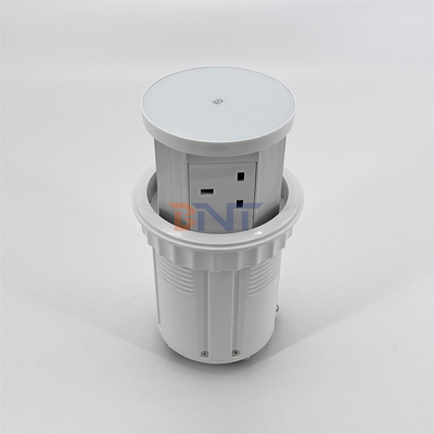 カスタム 3 アウトレット ポップアップ アウトレット 塔 PVC と アルミニウム キッチンテーブル ワイヤレス 充電器 デスクトップ ポップアップ ソーケット