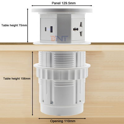 電動 デスクトップ ポップアップ 電源ソケット ワイファイ モーター付き リフティング電源ソケット ワイヤレス充電 隠れたテーブルソケット