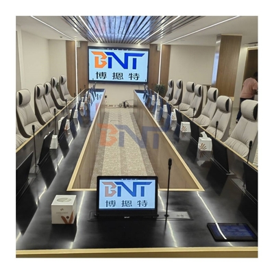 BNT フルHDスクリーン 低価格 会議システム用のマイク付きモーター式引き取り可能なモニターリフト