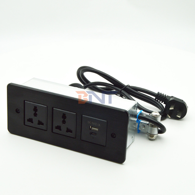 収納電源帯 USB C 急速充電 フラッシュ マウント デスク 家具 引き出し ソケット 会議 テーブル 隠れた出口