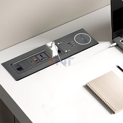 2 ユニバーサル 65W 急速充電テーブルソケット IP44 レベル 10A 定電 2 AC 出口 EU プラグ オフィス用標準