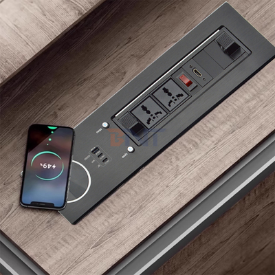 2 ユニバーサル 65W 急速充電テーブルソケット IP44 レベル 10A 定電 2 AC 出口 EU プラグ オフィス用標準