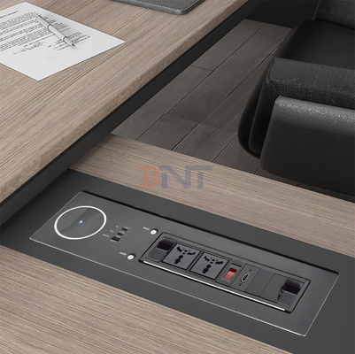 2 ユニバーサル 65W 急速充電テーブルソケット IP44 レベル 10A 定電 2 AC 出口 EU プラグ オフィス用標準
