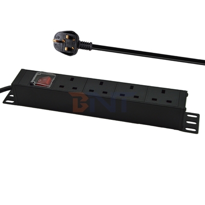 PDU 4ポート出口 SPD電源帯拡張ソケット 3250W オン/オフスイッチと電源ケーブル