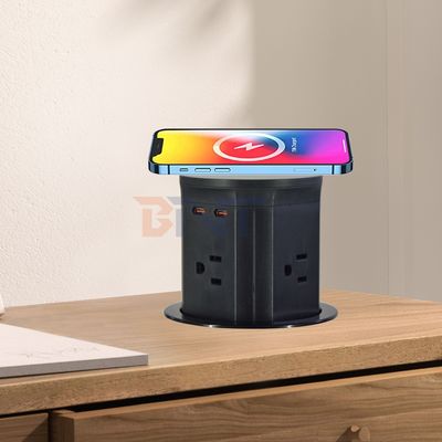 4 アウトレット US 標準 キッチンリフトソケット 隠された 肺動ポップアップソケット EU イギリス 接続性 USB 無線充電