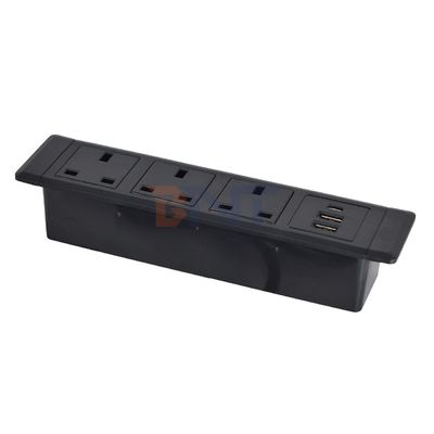 3UK Outlets デスクトップ用多機能電源ソケット 3AC電源ソケットと2*USB A+1*USB C充電ソケット