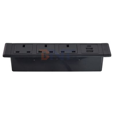 3UK Outlets デスクトップ用多機能電源ソケット 3AC電源ソケットと2*USB A+1*USB C充電ソケット