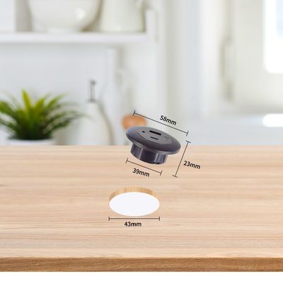 USB A+C 充電ポート付き プラスチック製 収納式 テーブル式 電源ソケット