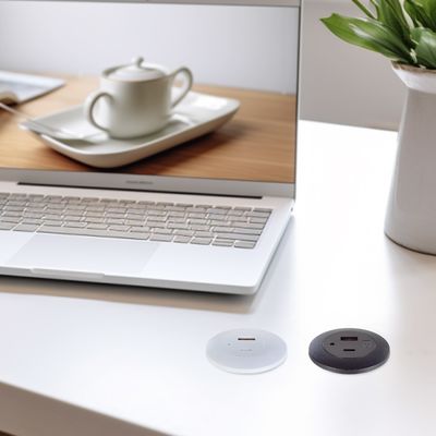 USB A+C 充電ポート付き プラスチック製 収納式 テーブル式 電源ソケット