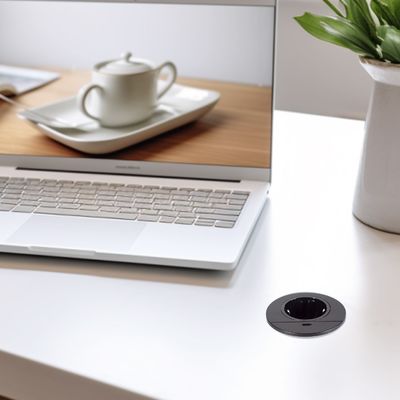 円形デザインソファセット 組み込みテーブル電源ソケット TYPE C 充電 USB 充電ソケット