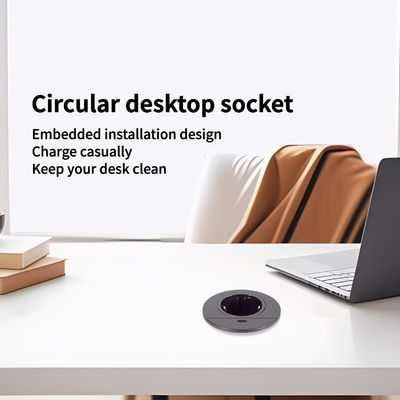 円形デザインソファセット 組み込みテーブル電源ソケット TYPE C 充電 USB 充電ソケット