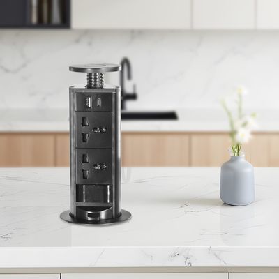 ユニバーサルパワーキッチンソケット、キッチンからプラグを取り外す、隠れた卓上ポップアップキッチンソケット、モダンなスマートキッチン用