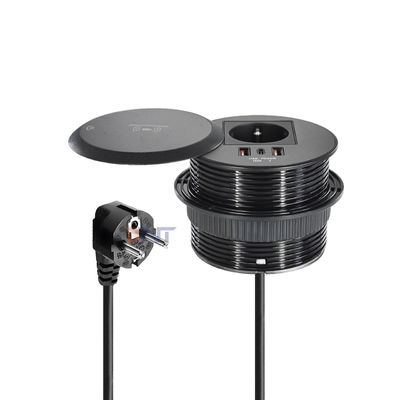 組み込み設計テーブルまたはソファ 電源出口 EU標準電源ソケット 2 タイプ A+1 タイプ C 充電ポート