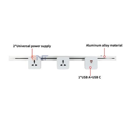 新しい取り外し可能な超狭トラックソケット、便利な壁掛け式マルチアウトレット電源レールトラックソケット