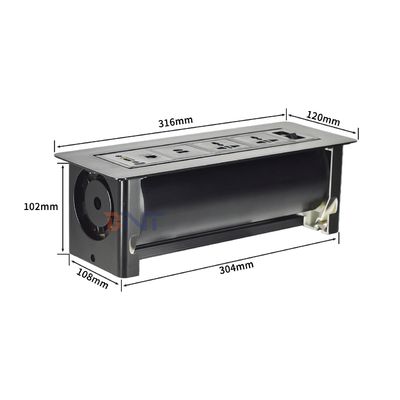 マルチメディア回転式デスク スイッチソケット/アップテーブル電源出口/会議テーブルパネル 設置プラグ