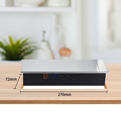 ユーロ卓上電気電源ソケット スリップオープンデザイン、ACコンセント3口、16A定格、EUプラグ規格