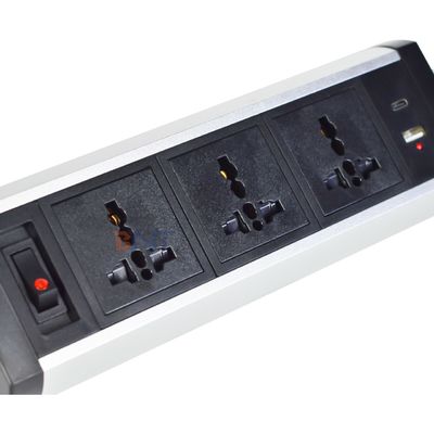 粘着クリップデザイン クランプテーブルソケット ACコンセント3口 USB A+C デスクトップクランプソケット 電源タップ