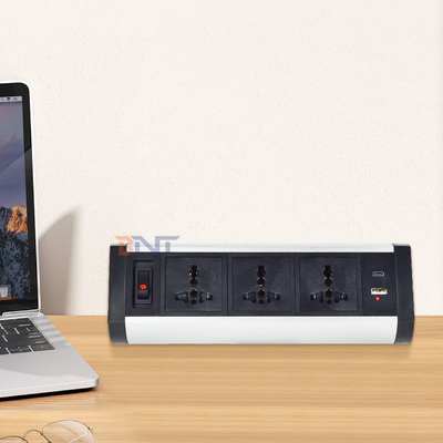 粘着クリップデザイン クランプテーブルソケット ACコンセント3口 USB A+C デスクトップクランプソケット 電源タップ