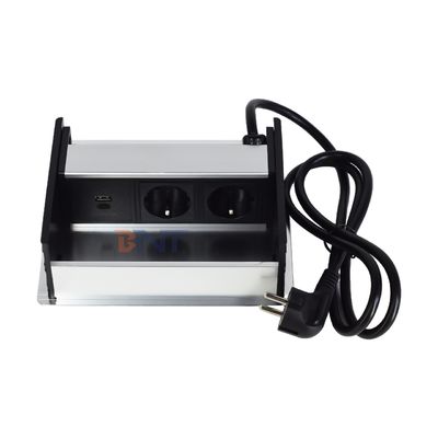 工場カスタムデスクトップブラシテーブルフリップカバー20W USBソケット隠しデスクトップ電源グロメット