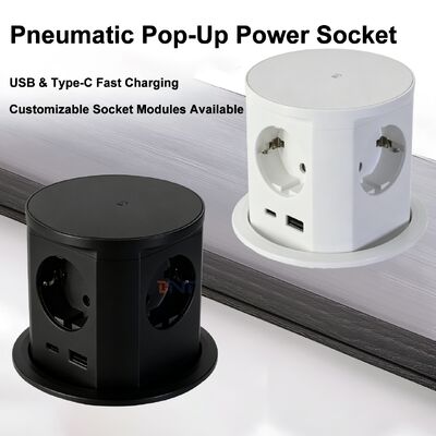 BNT テーブルトップ オフィス 商業用 IP44 4 AC 電源出力 16A ABS パンエムティック ポップソケット USB A+C ポート PD20W 充電